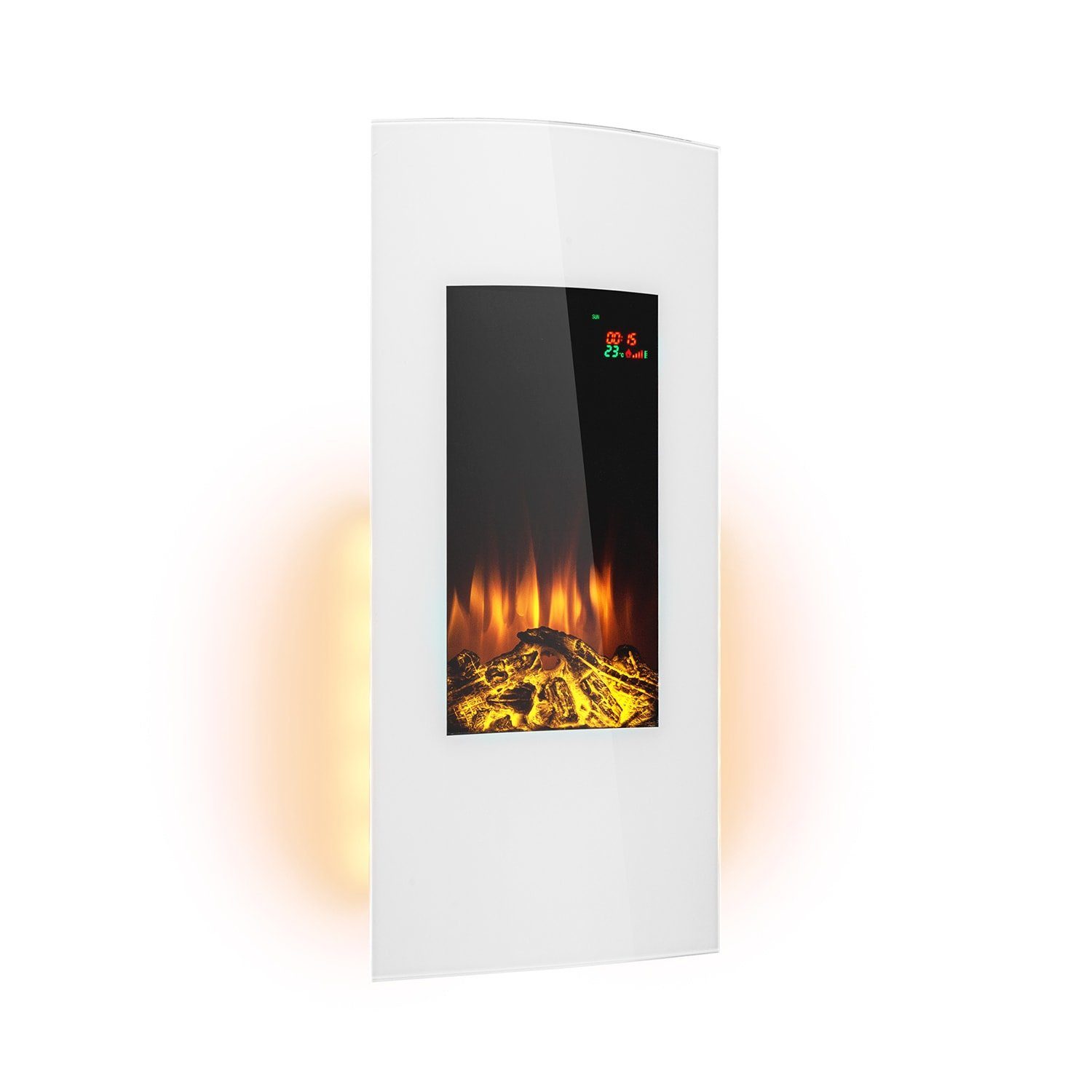 Klarstein Elektrokamin Lamington, elektrischer Kamin Heizfunktion elektrischer Kaminofen Elektrokamin