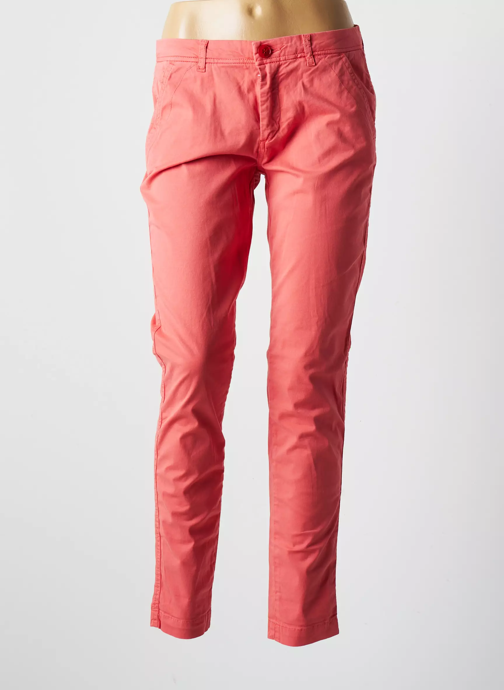 Reiko Pantalons Chino Homme couleur orange