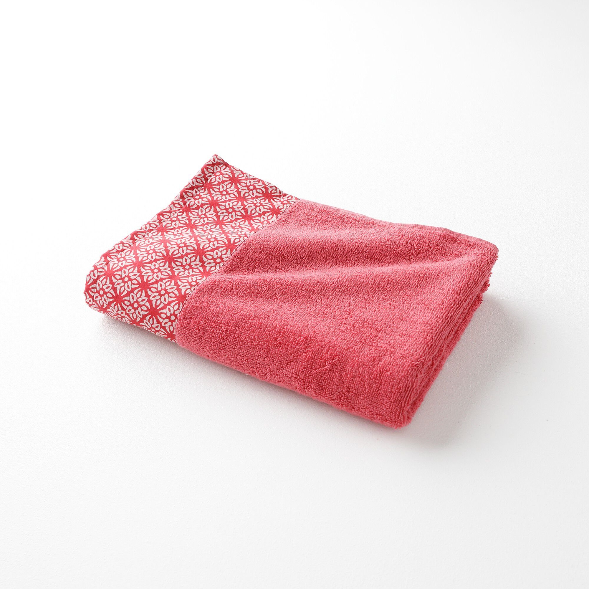 Éponge bouclette 420 g/m² liteau imprimé rosace