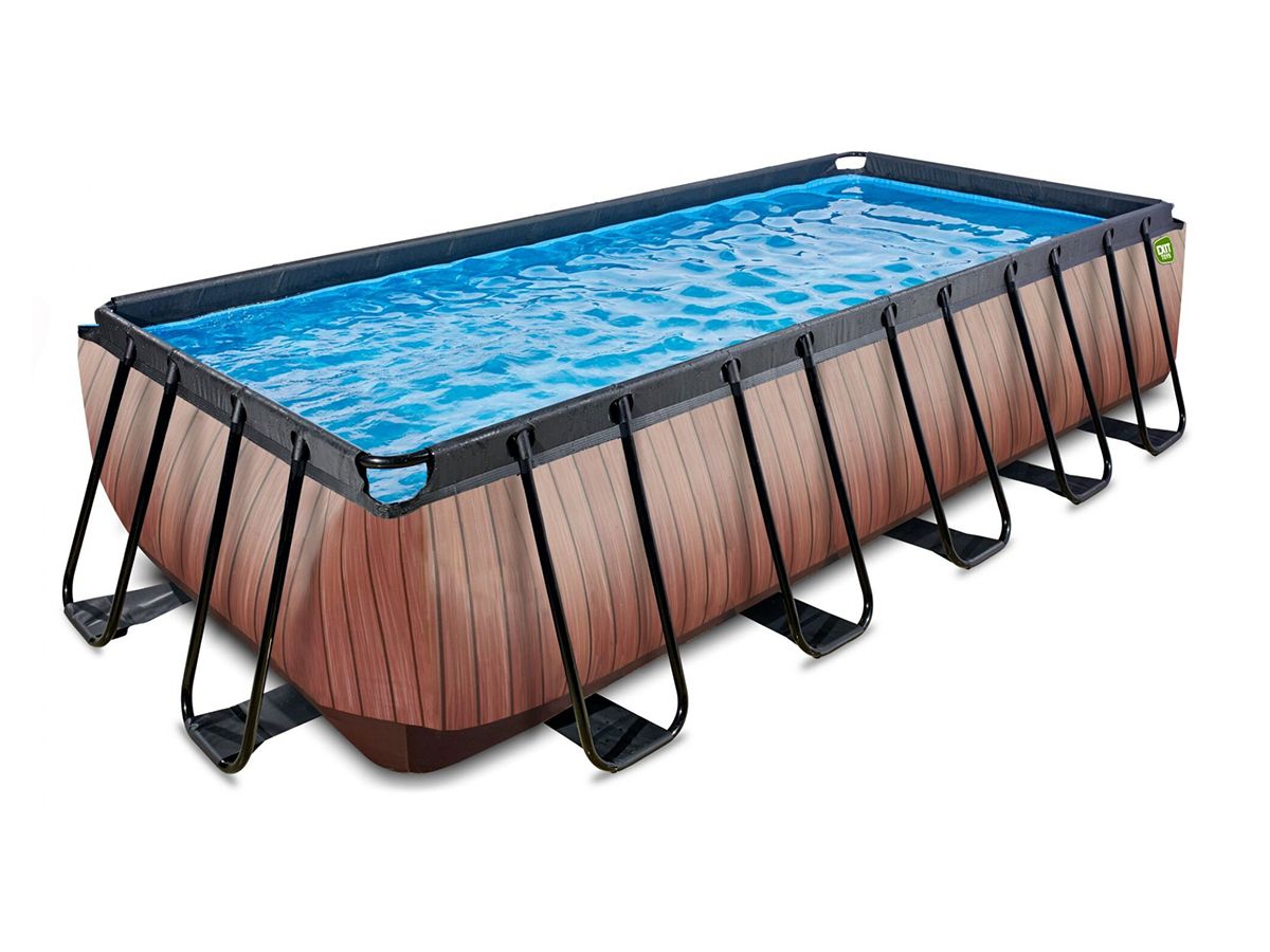 EXIT Holz 540 x 250 x 122 pool mit Sandfilterpumpe & Stufen