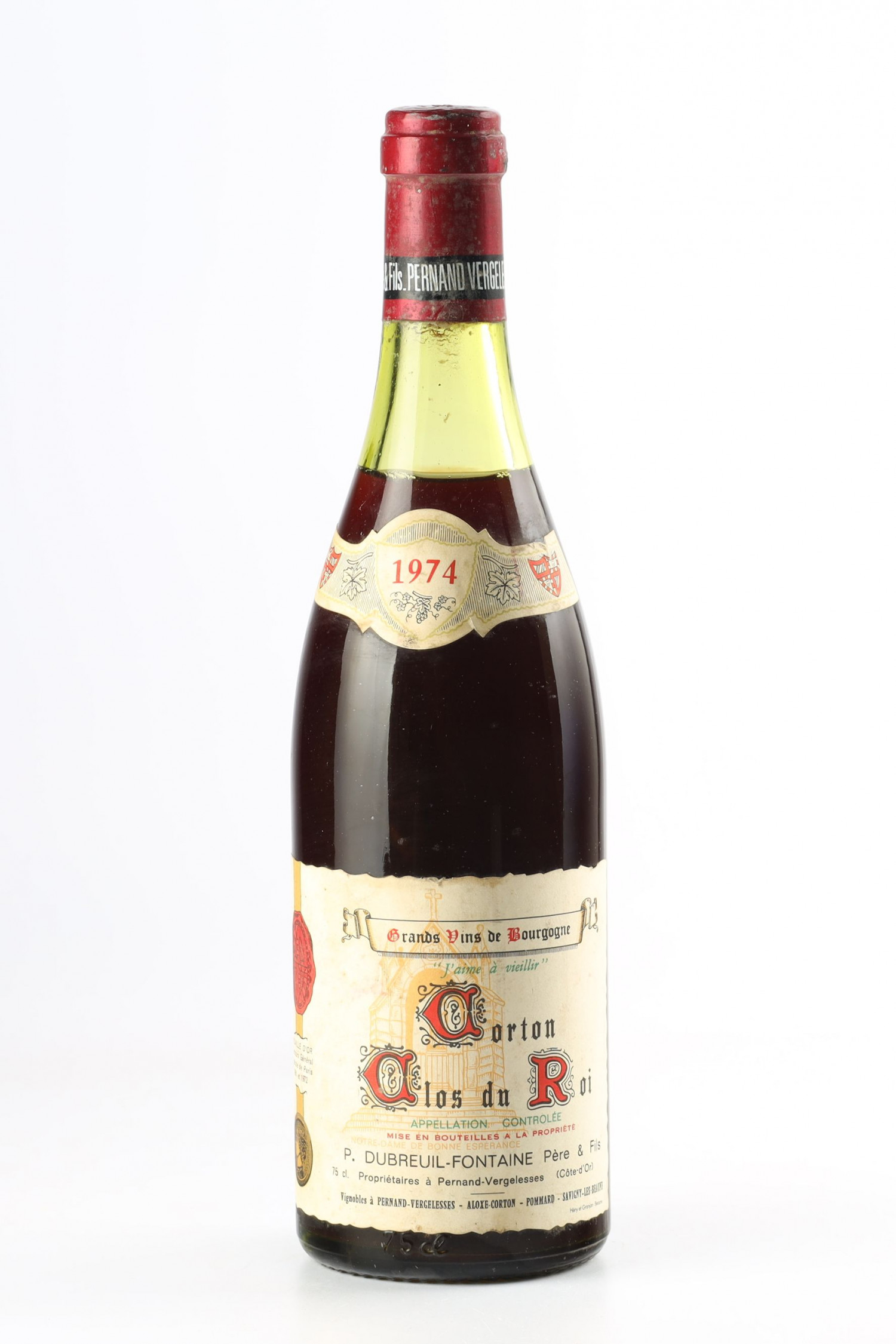Vin 1974 DUBREUIL FONTAINE Clos du Roi 1974, Corton Clos du Roi. Vin ancien - SoDivin