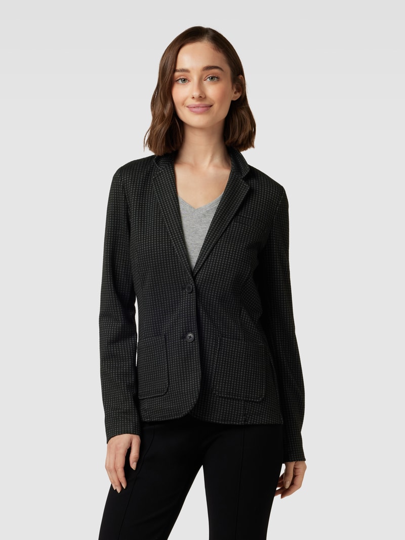 Blazer mit Karomuster in schwarz