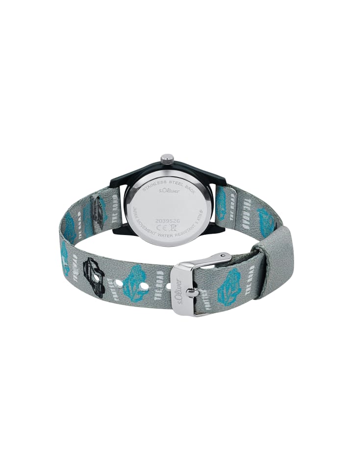 s.Oliver Quarzuhr Nylon, Alloy in Grau günstig kaufen 15,5 cm