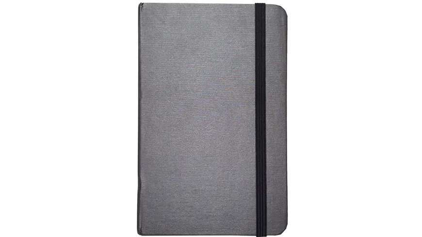 PAPERZONE Notizbuch Metallic liniert 9x14cm schwarz