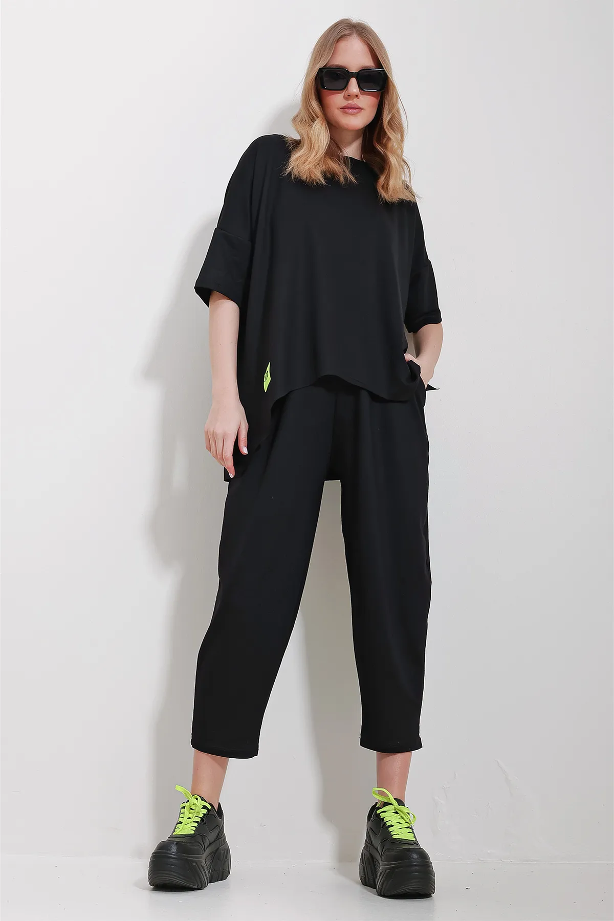 Trend Alaçatı Stili  Zweiteiler - Schwarz - Regular Fit