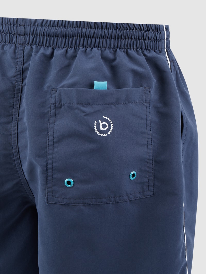 Badehose mit Logo in marineblau