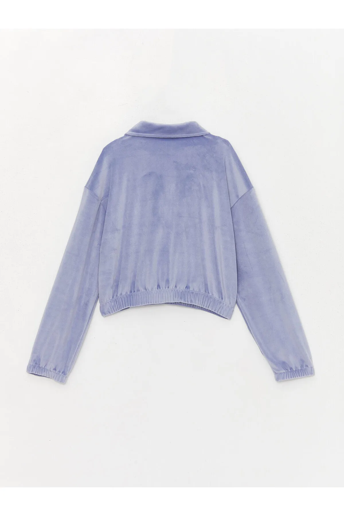LC Waikiki  Basic-Sweatshirt und Strumpfhose aus Samt mit Polo-Ausschnitt und langen Ärmeln für Mädchen