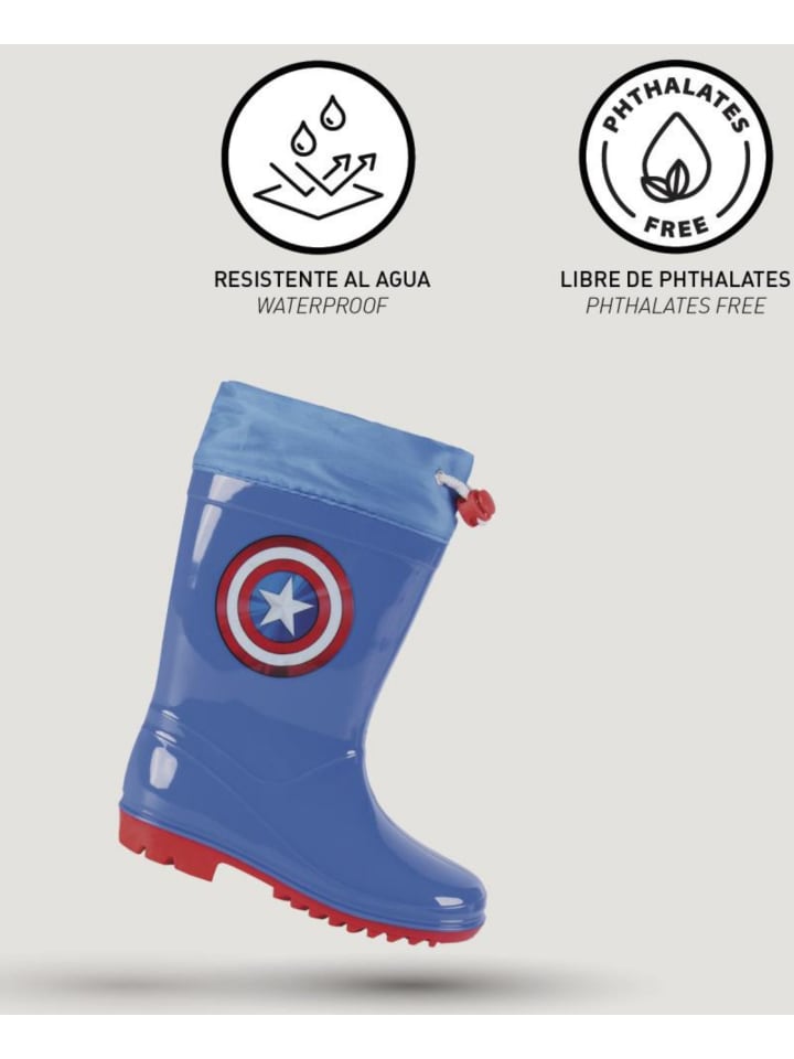 Marvel Gummistiefel Marvel Captain America in Blau günstig kaufen
