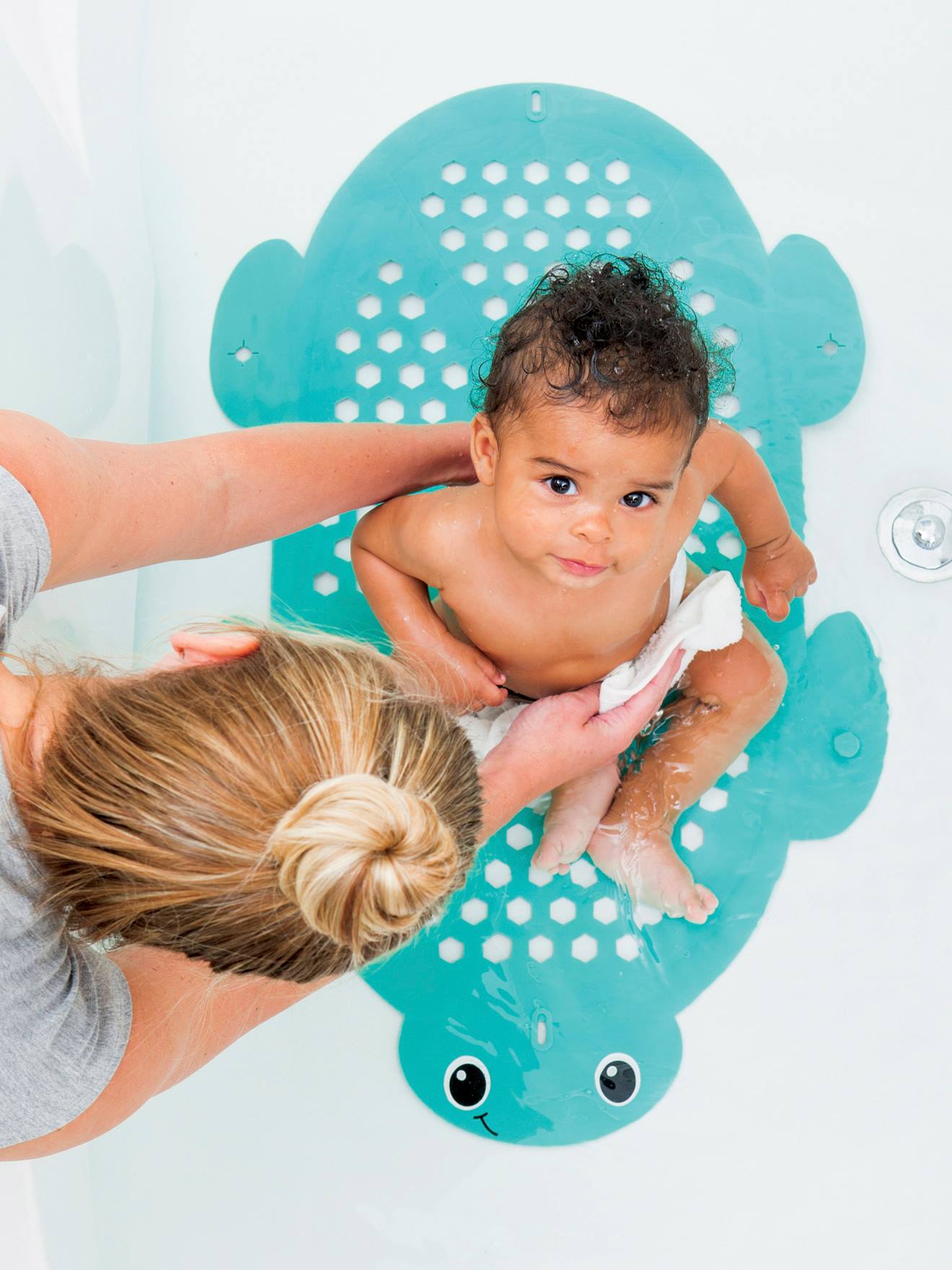 Tapis de bain et rangement 2 en 1 INFANTINO bleu