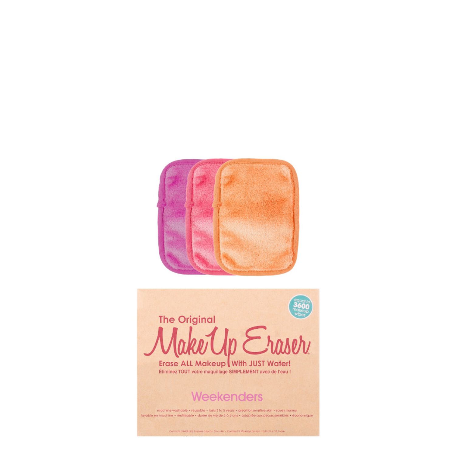 Make Up Eraser Weekenders 3 Pcs Set serviette démaquillante réutilisable