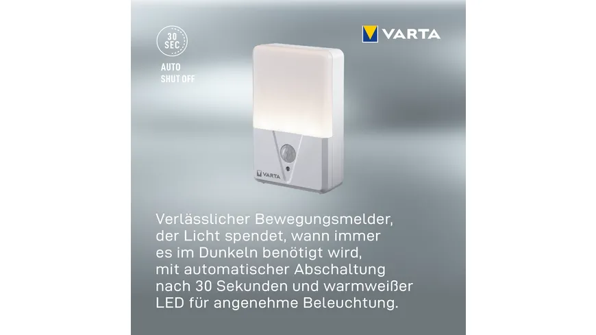VARTA Motion Sensor Nachtlicht inkl. 3xAAA Batterien