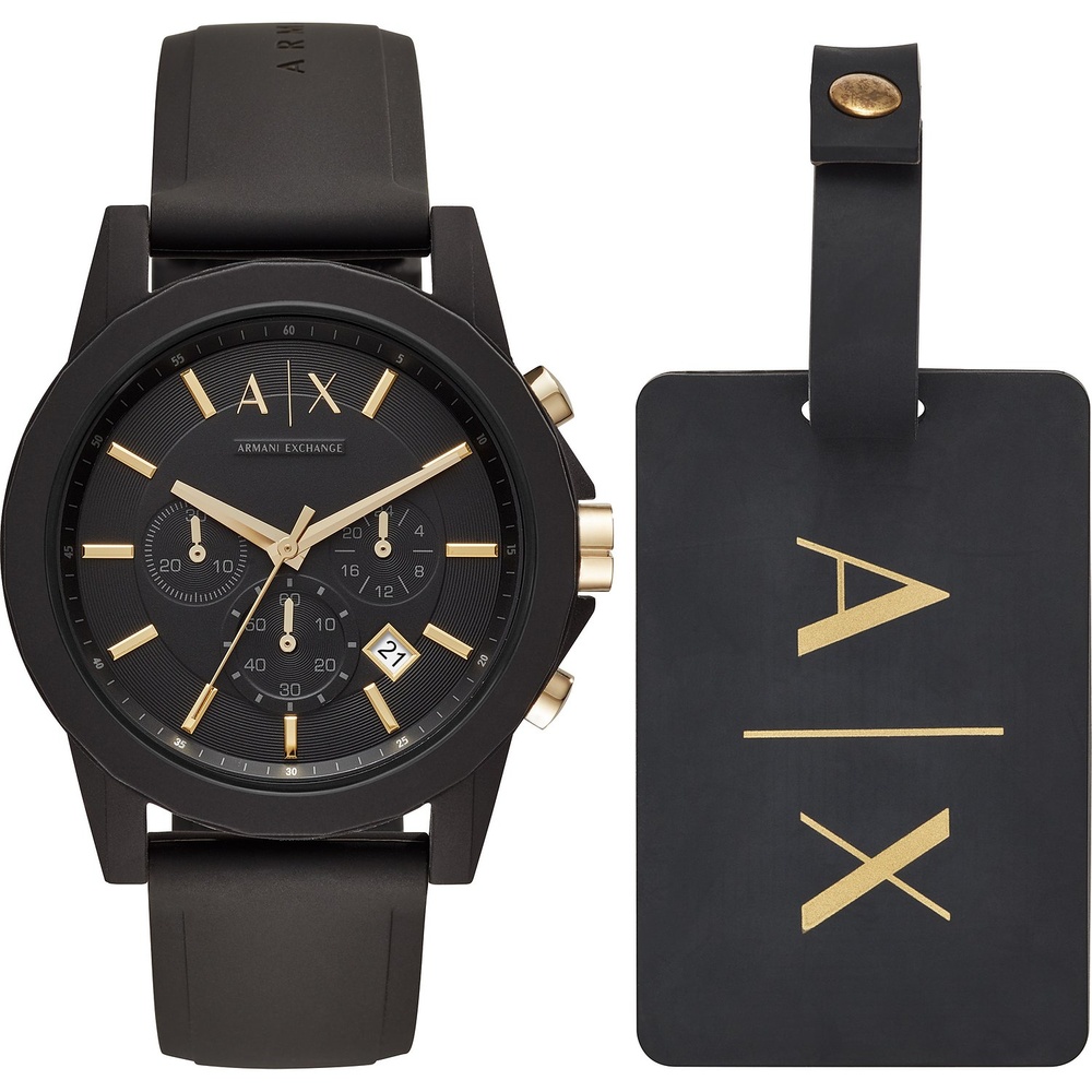 Armani Exchange Chronographe Caoutchouc Montre