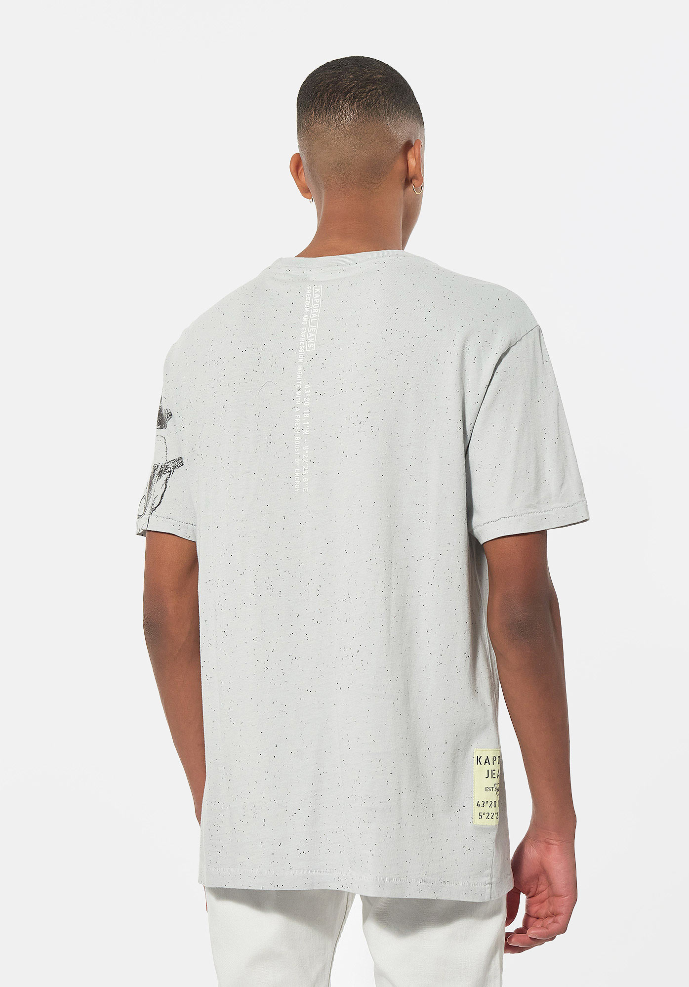 MURDO  T-shirt bleu tête de mort Homme en 100% coton