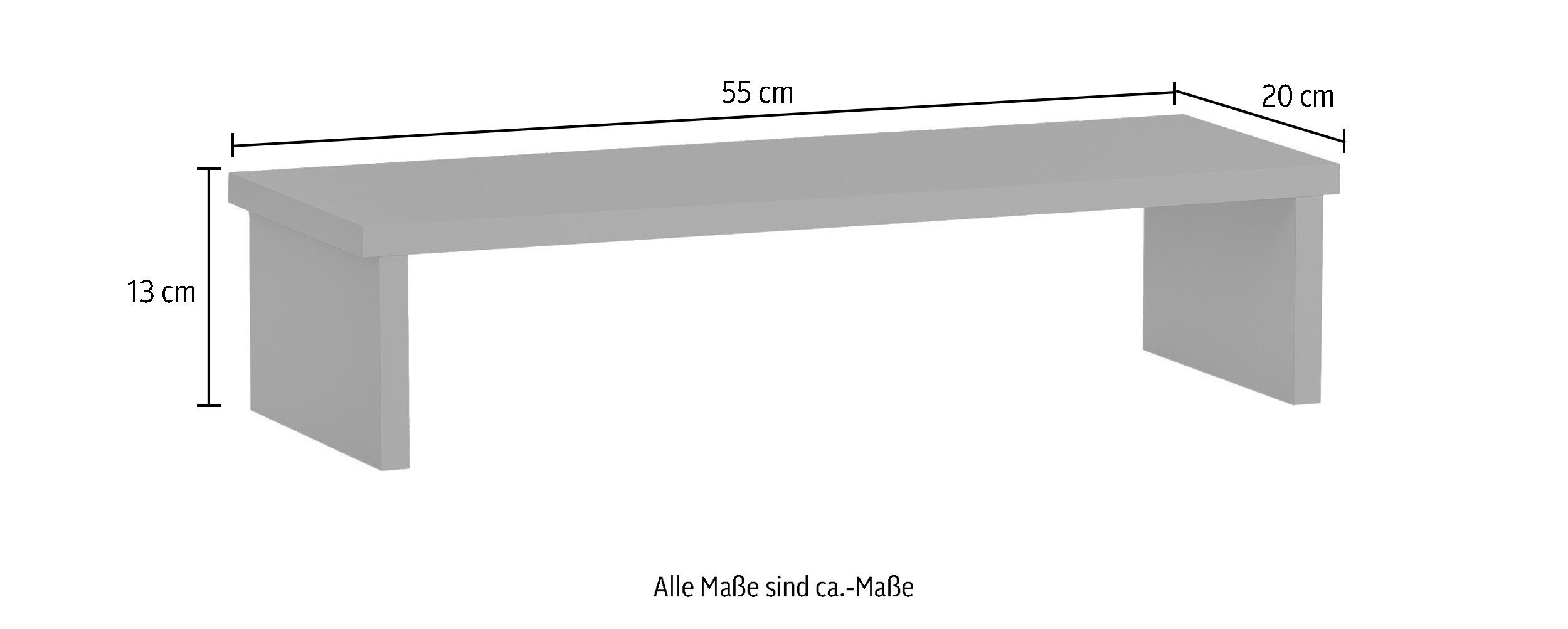 Schildmeyer Schreibtischaufsatz Baku, Bildschirmaufsatz, Breite 55 cm, Made in Germany