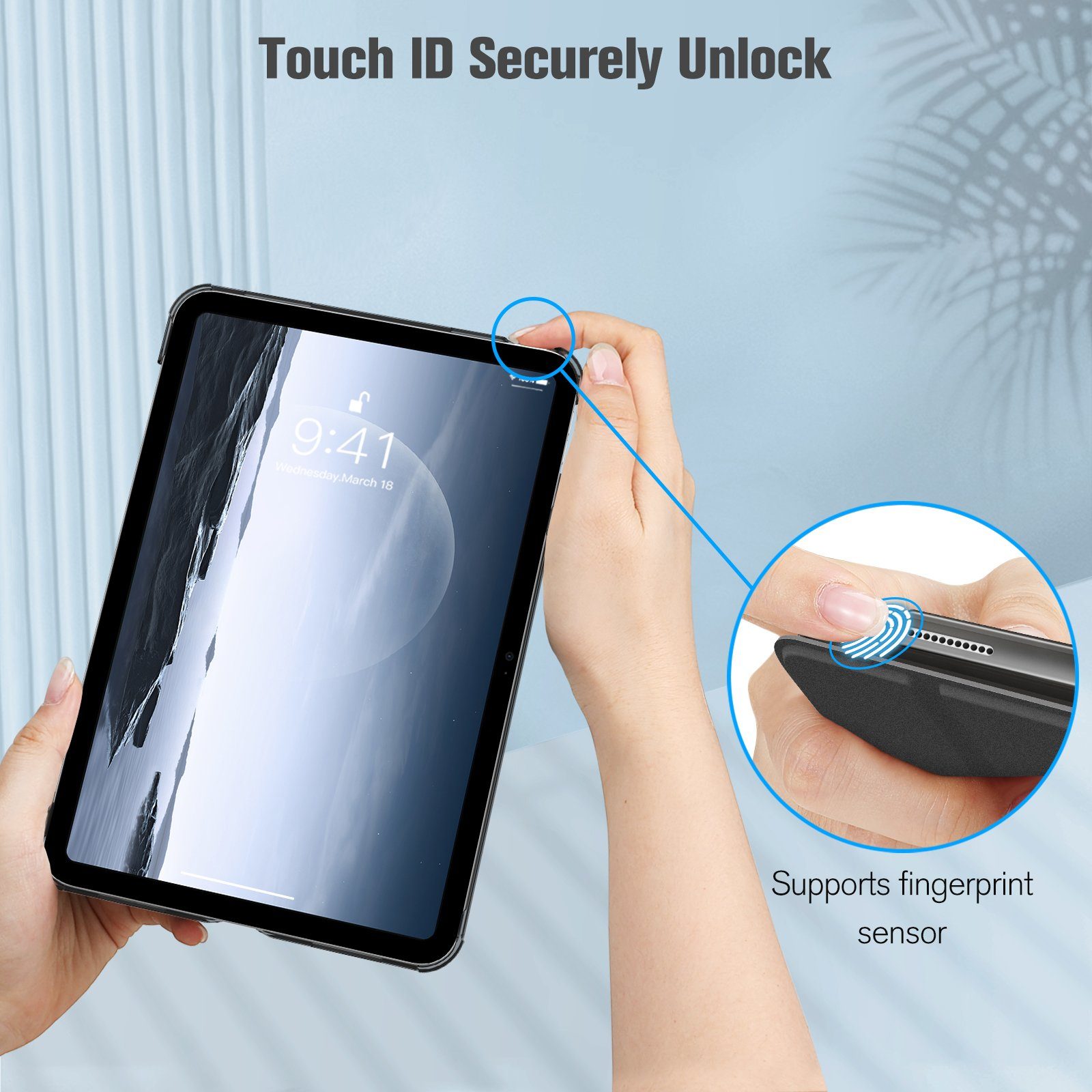 Fintie Tablet-Hülle Hülle für iPad 10. Generation 2022 10.9 Zoll - Ultradünn Schutzhülle mit transparenter Rückseite Abdeckung Cover mit Auto Schlaf/Wach