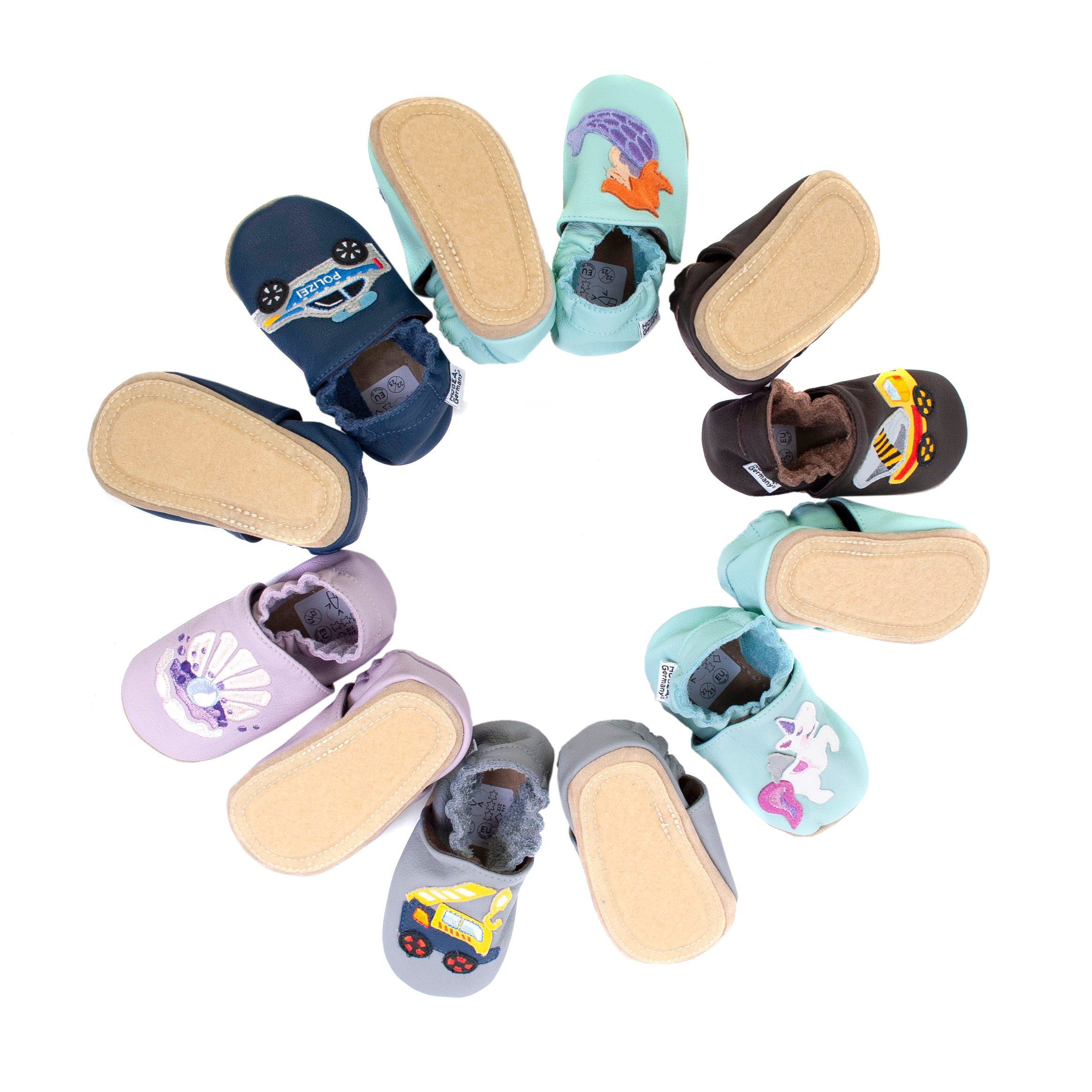 HOBEA-Germany Kitaschuhe Safestep, Kinderhausschuhe in verschiedenen Farben Lauflernschuh