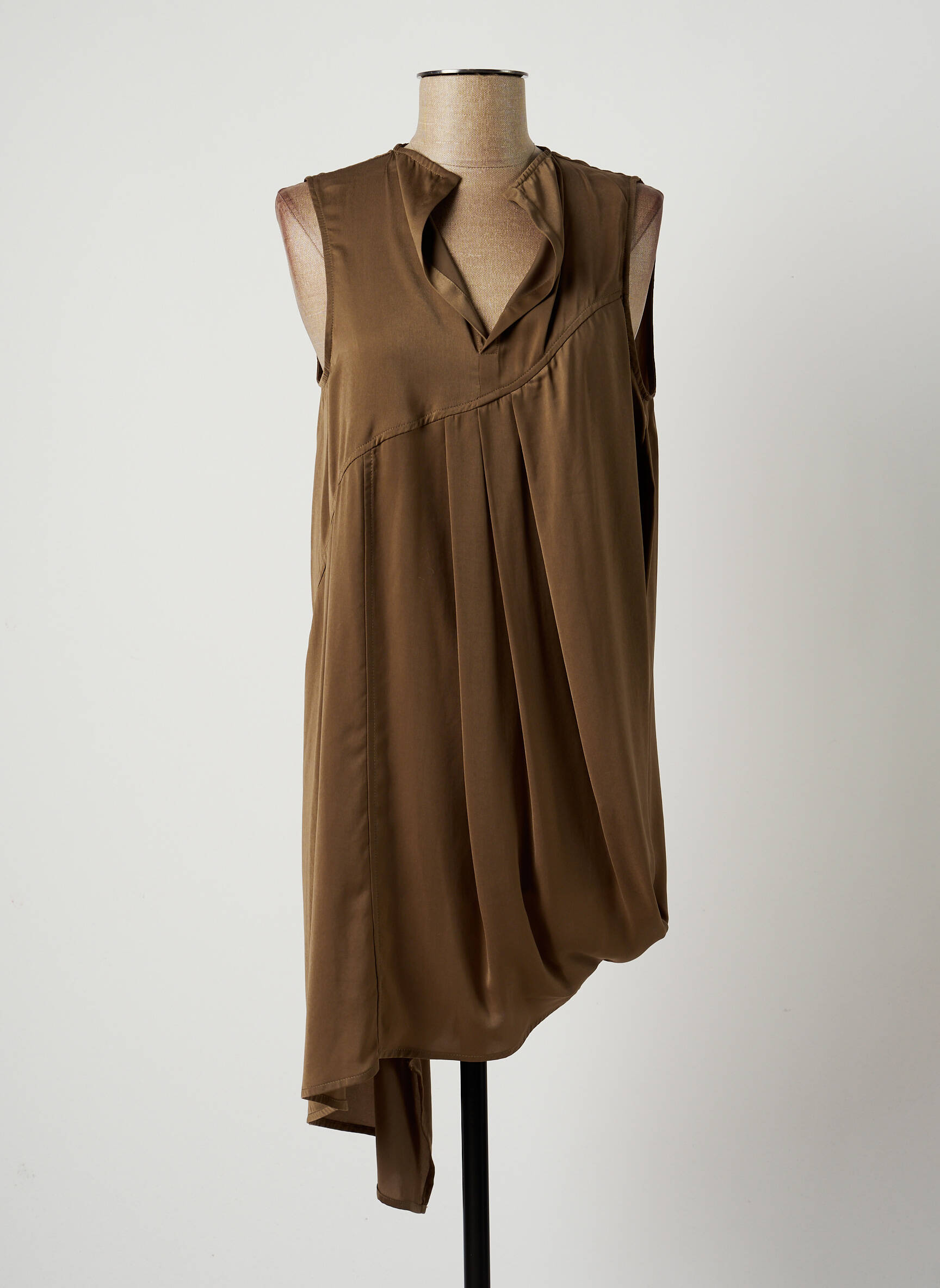 Lauren Vidal Tuniquesansmanche Femme couleur marron