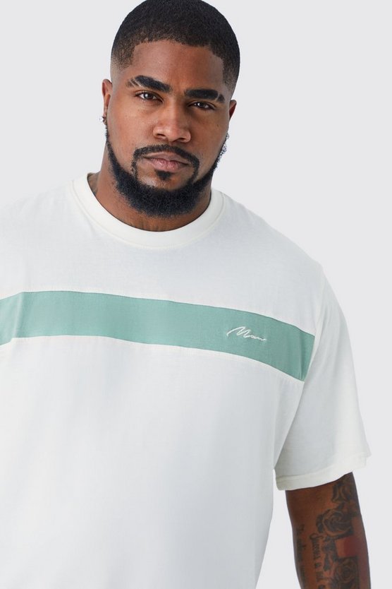 Plus Colorblock Man T-Shirt