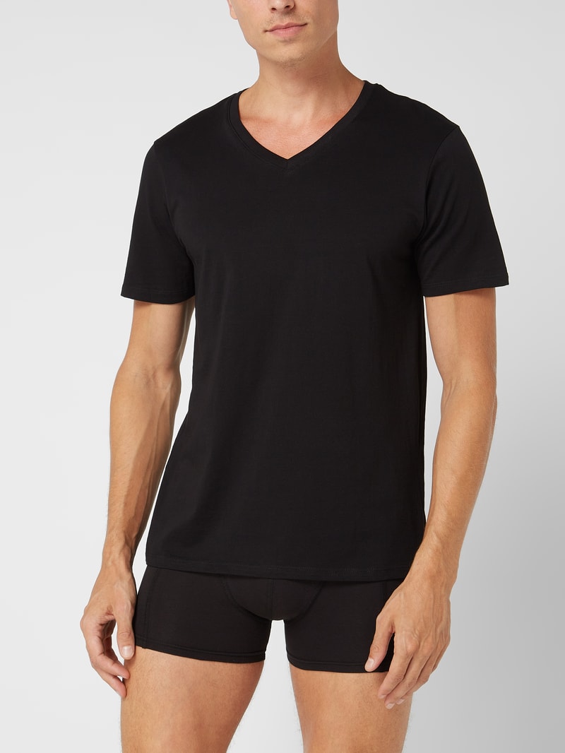 Comfort Fit T-Shirt im 2er-Pack in schwarz