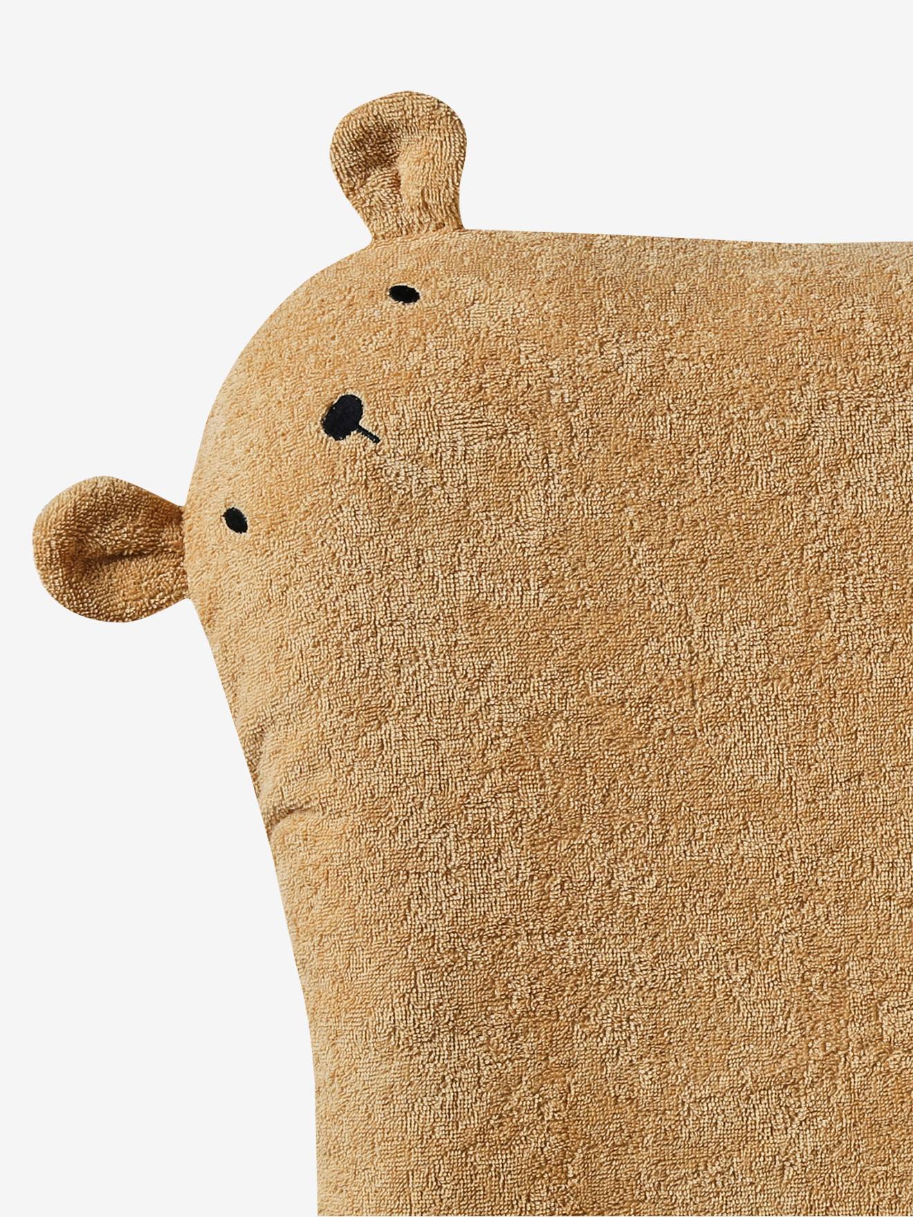 Vertbaudet 2er-Set Frottee-Schonbezüge für Baby Wickelauflage, personalisierbar - karamell bär