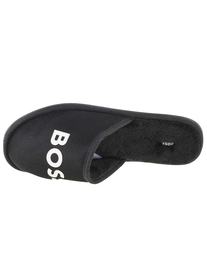 BOSS BOSS Logo Slippers in Schwarz günstig kaufen
