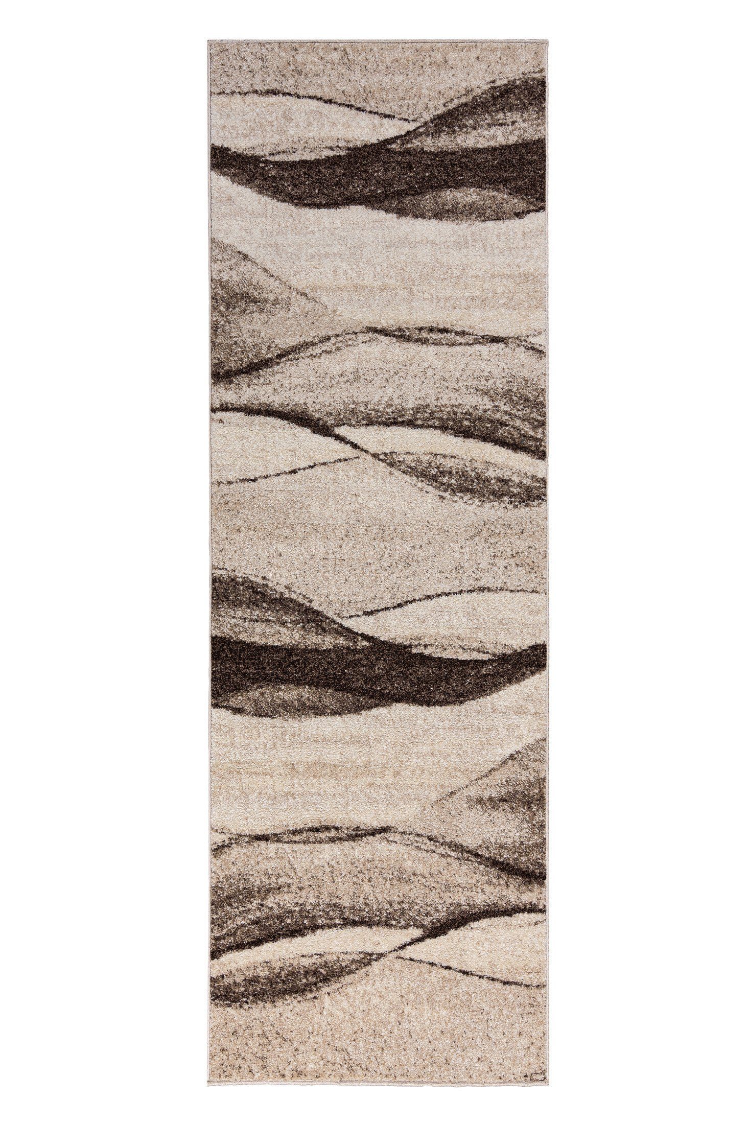 Läufer Läufer Flurläufer Modern für Vorzimmer, Küche - Beige, Mazovia, 70 x 125 cm, Kurzflor, Meterware, Höhe 10 mm, Kurzflor - niedrige Florhöhe