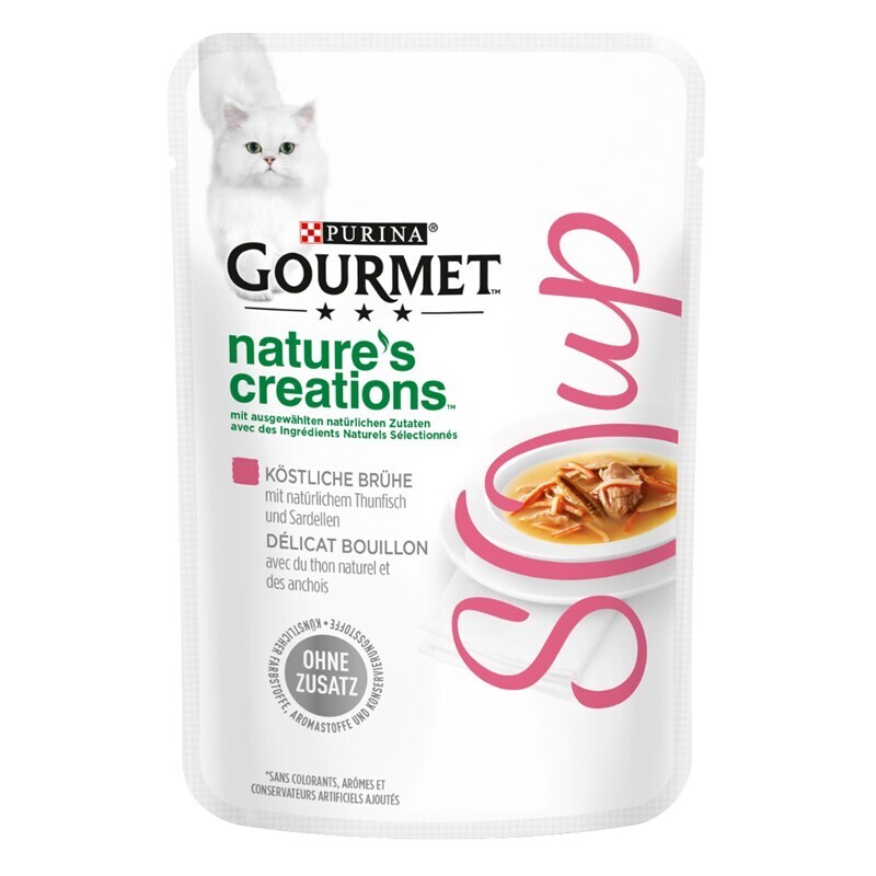 GOURMET Nassfutter GOURMET Crystal Soup 32x40g Thunfisch & Sardellen