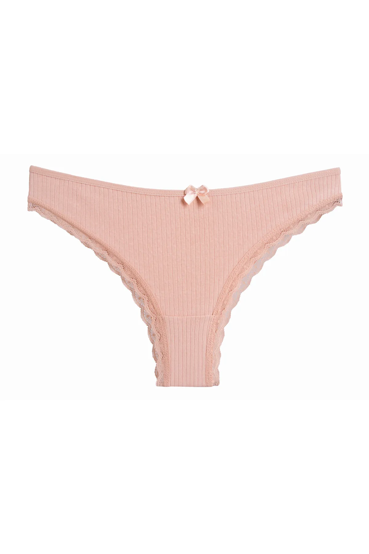 Nicoletta  Damenhöschen Brazillian 5er-Pack Lycra Ribbed Cotton Camisole Lace MIXCOLOR