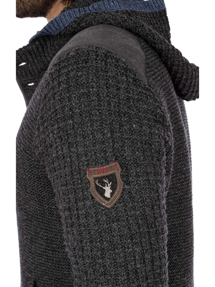 Spieth & Wensky Strickjacke NABOR in dunkelgrau günstig kaufen