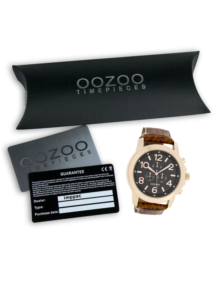 Oozoo Analog-Armbanduhr Oozoo Timepieces braun extra groß (ca. 46mm) günstig kaufen onesize