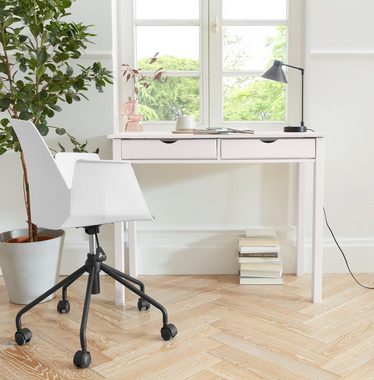 INOSIGN Schreibtisch Gava, Kiefernholz, Griffmulden, unterschiedliche Farbvarianten, Breite 100cm