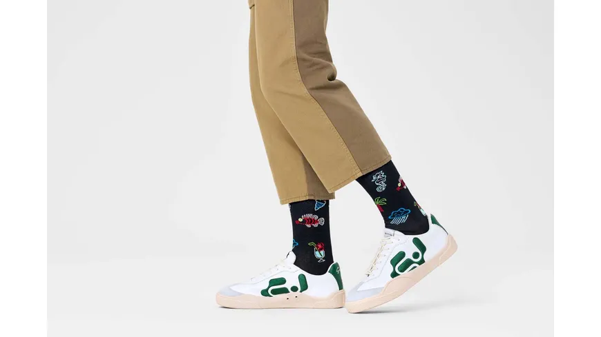 Happy Socks Unisex Socken Summer Lo-Fi Black
