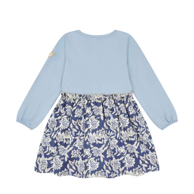 Kleid, mittelblau für Mädchen
