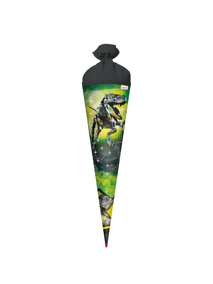 ROTH Schultüte groß Robo-Rex 70 cm, Glanzfolie in Grün günstig kaufen onesize