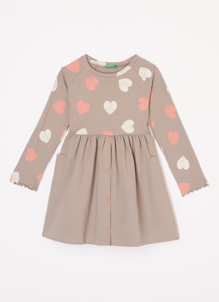 Benetton A-line midi dress with print