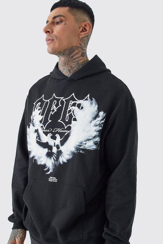 Tall Oversize Hoodie mit Print