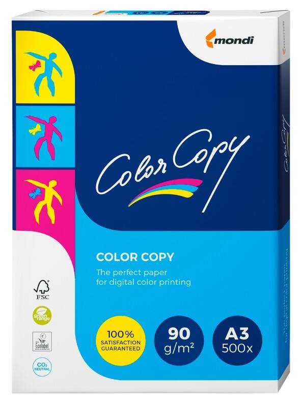 Mondi Color Copy DIN A3 Druckerpapier Weiß 90 g/m² Satin 500 Blatt