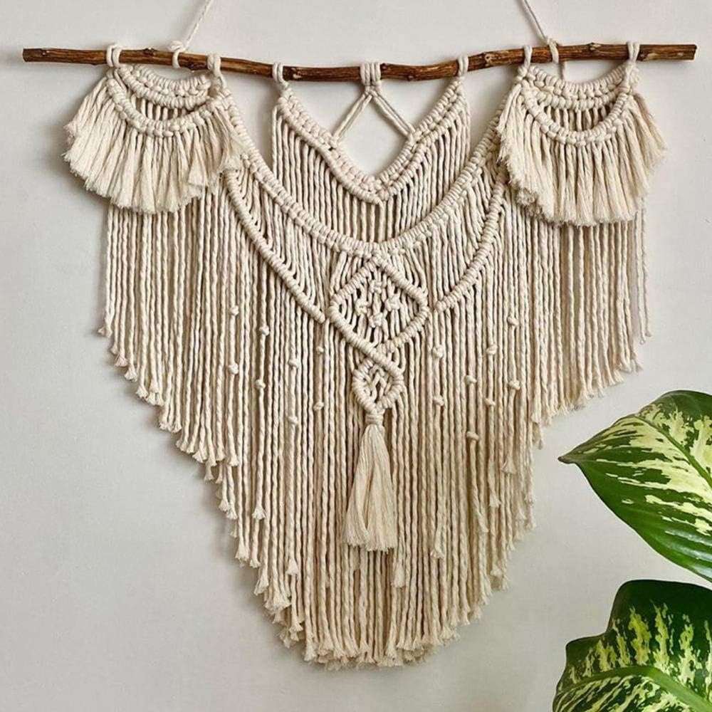 Wandteppich Wandbehang Makramee Natürliches Treibholz Wanddekor 76*68cm, FELIXLEO
