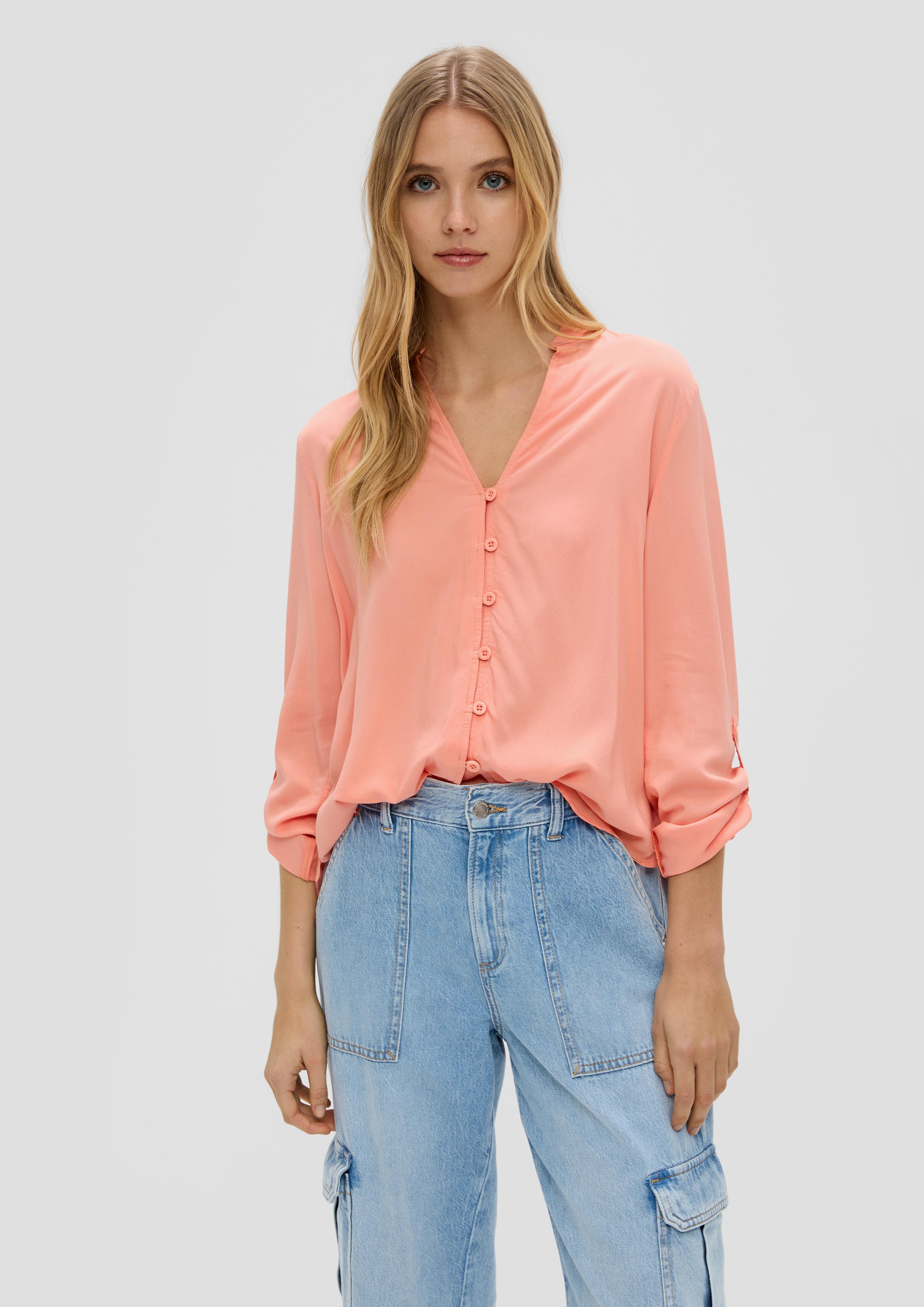 Viskosebluse mit Turn-up-Funktion  2140749-2108