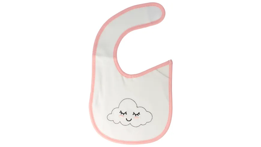 PARSA Beauty Babylatz weiß mit rosa Bordüre Weiß mit Rosa