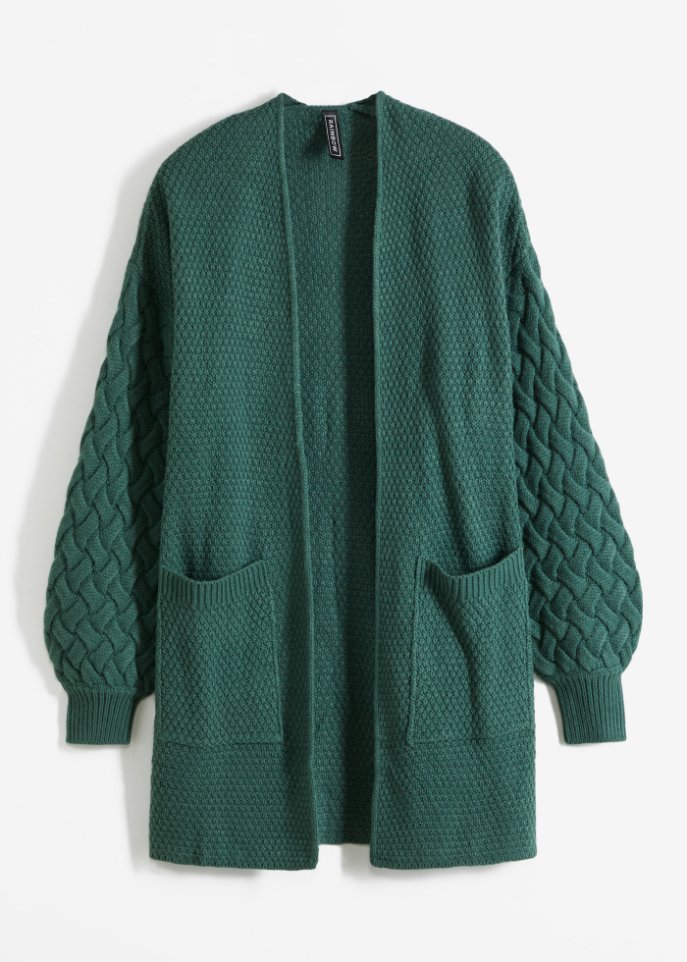 Cardigan mit Zopfmuster