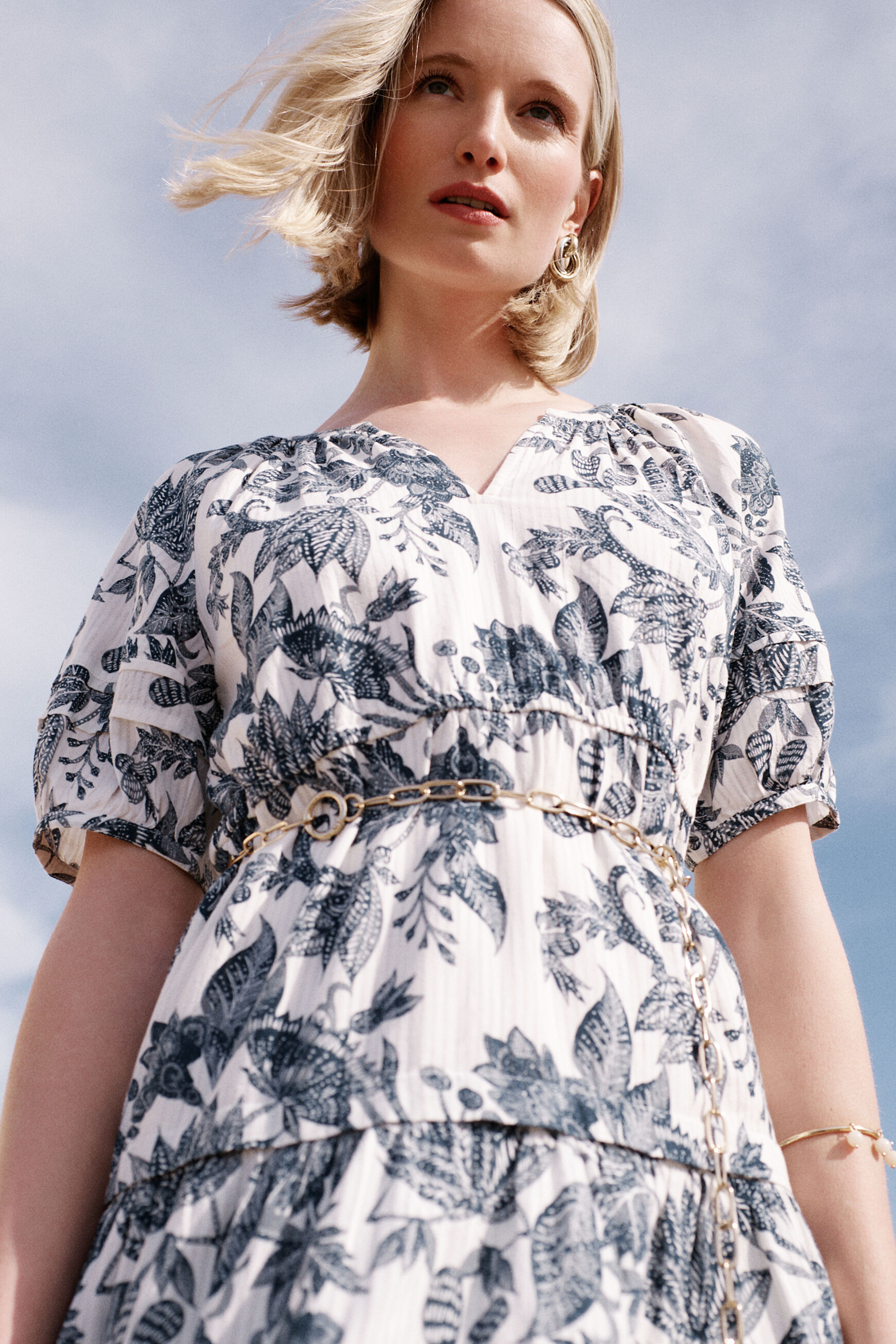 robe utha print ivoire femme