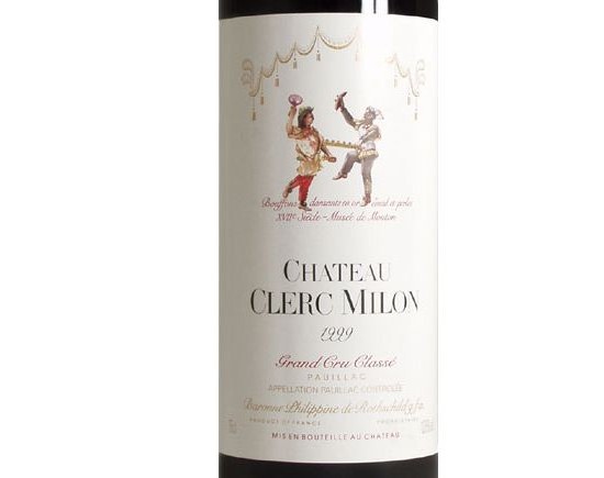 Château Clerc Milon Rouge 1999, Cinquième Cru Classé En 1855 Bordeaux Pauillac