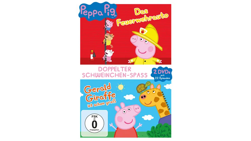 Peppa Pig - Das Feuerwehrauto & Peppa Pig - Gerald Giraffe ist schon groß und andere Geschichten [2 DVDs]