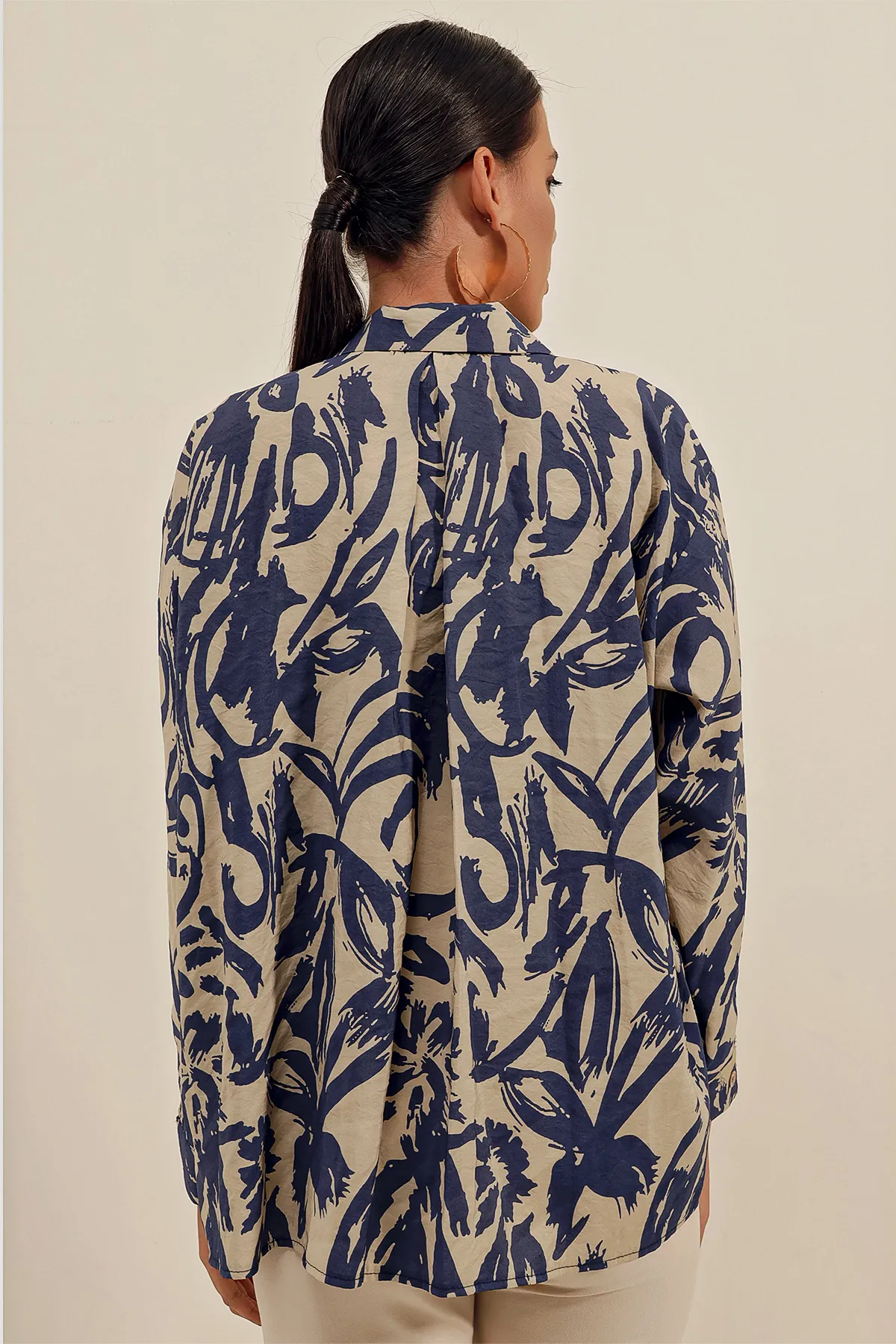 Bigdart  3900 Oversize Long Basic Shirt – Dunkelblau