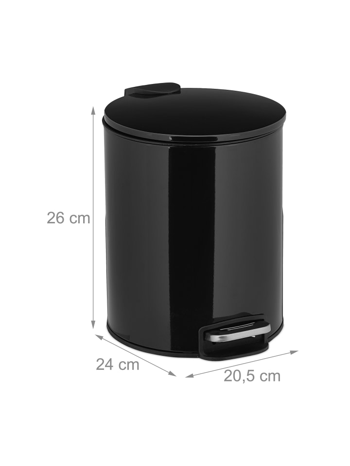 relaxdays Kosmetikeimer in Schwarz - 5 Liter günstig kaufen onesize