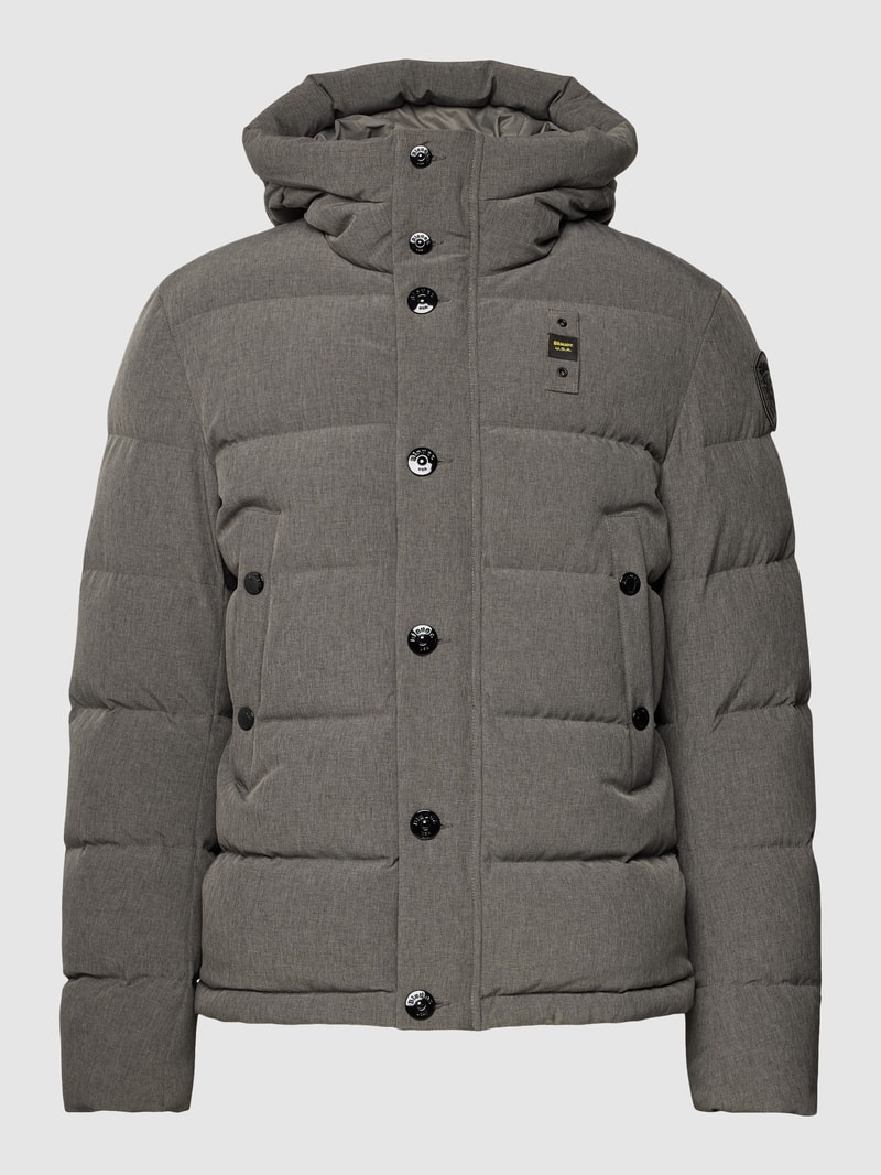 Daunenjacke mit Kapuze in anthrazit