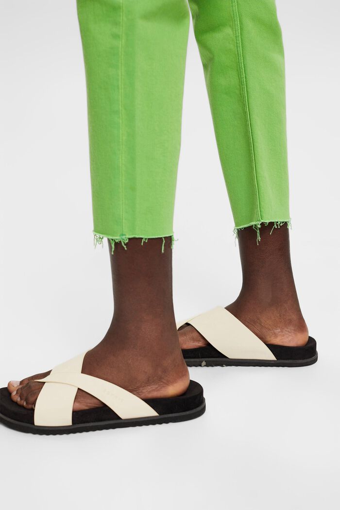 Cropped-Hose mit Fransensaum