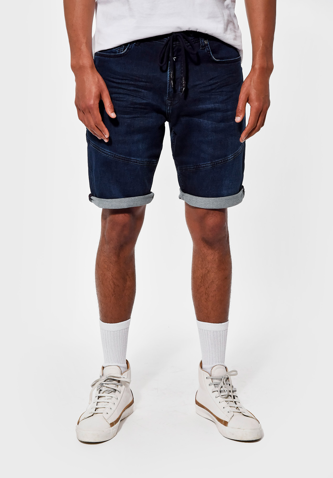 AKOS  Bermuda en jean tapered Homme bleu délavé