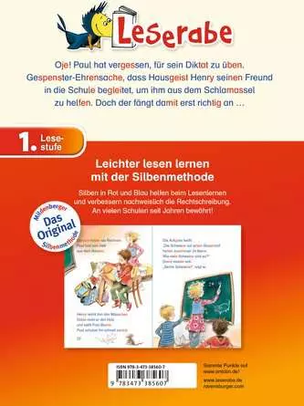 Leserabe mit Mildenberger Silbenmethode: Das kleine Gespenst geht in die Schule